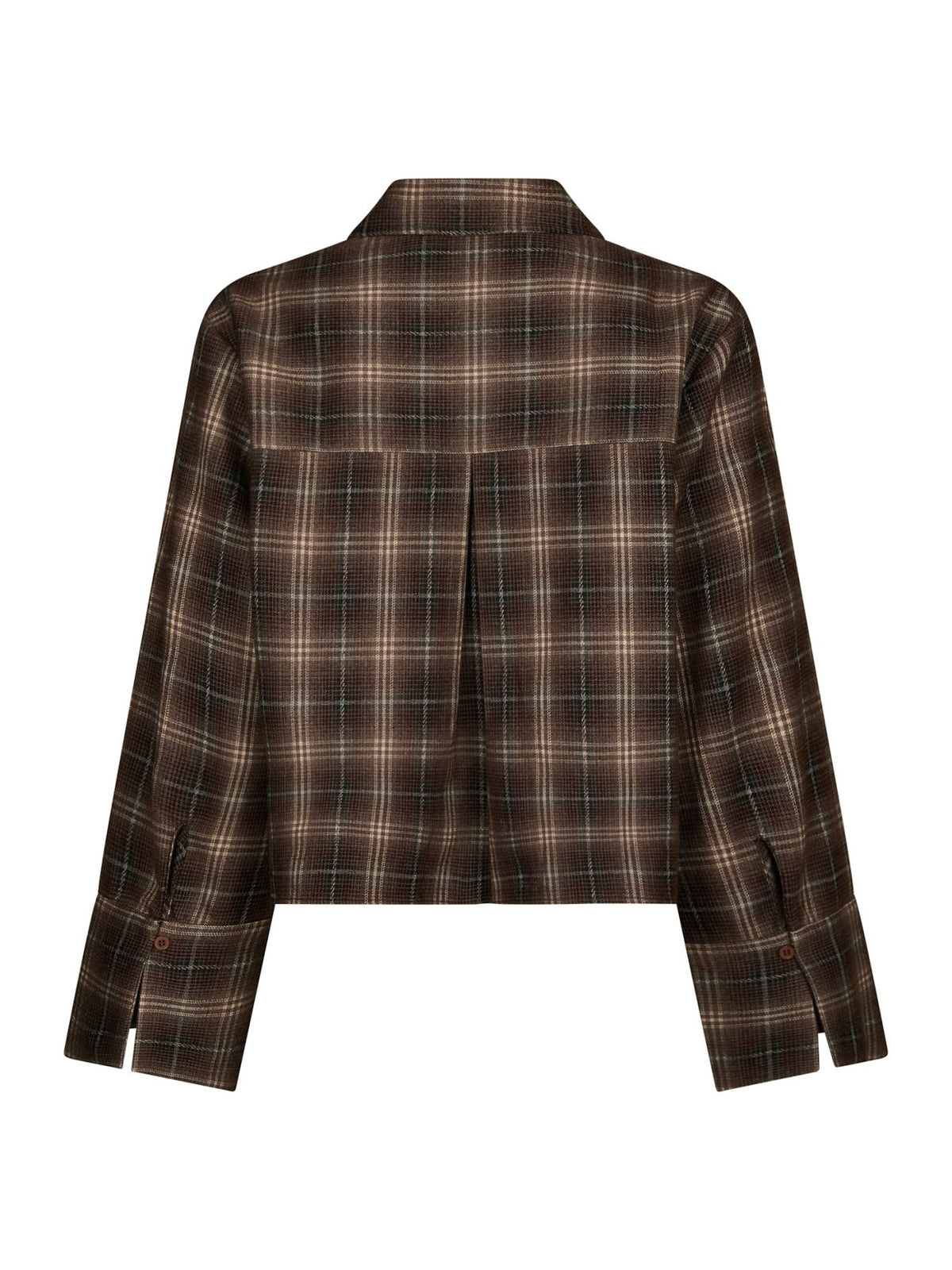 JAYLIN FLANNEL CHECK SKJORTE TAUPE NN (246) - LifeStyle Hedensted