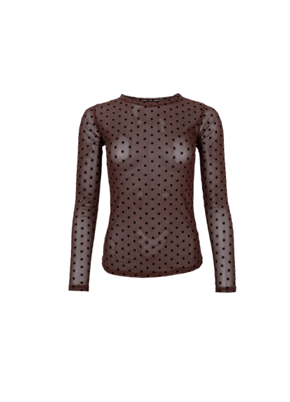 JENNIE DOTTED MESH BLUSE BC - LifeStyle Hedensted
