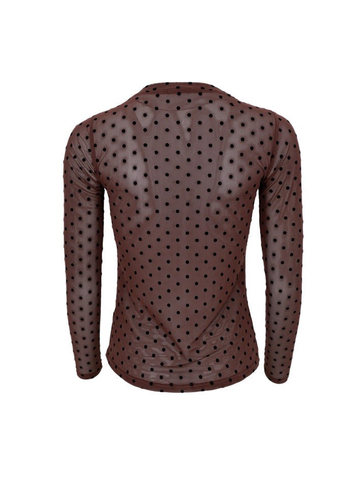 JENNIE DOTTED MESH BLUSE BC - LifeStyle Hedensted
