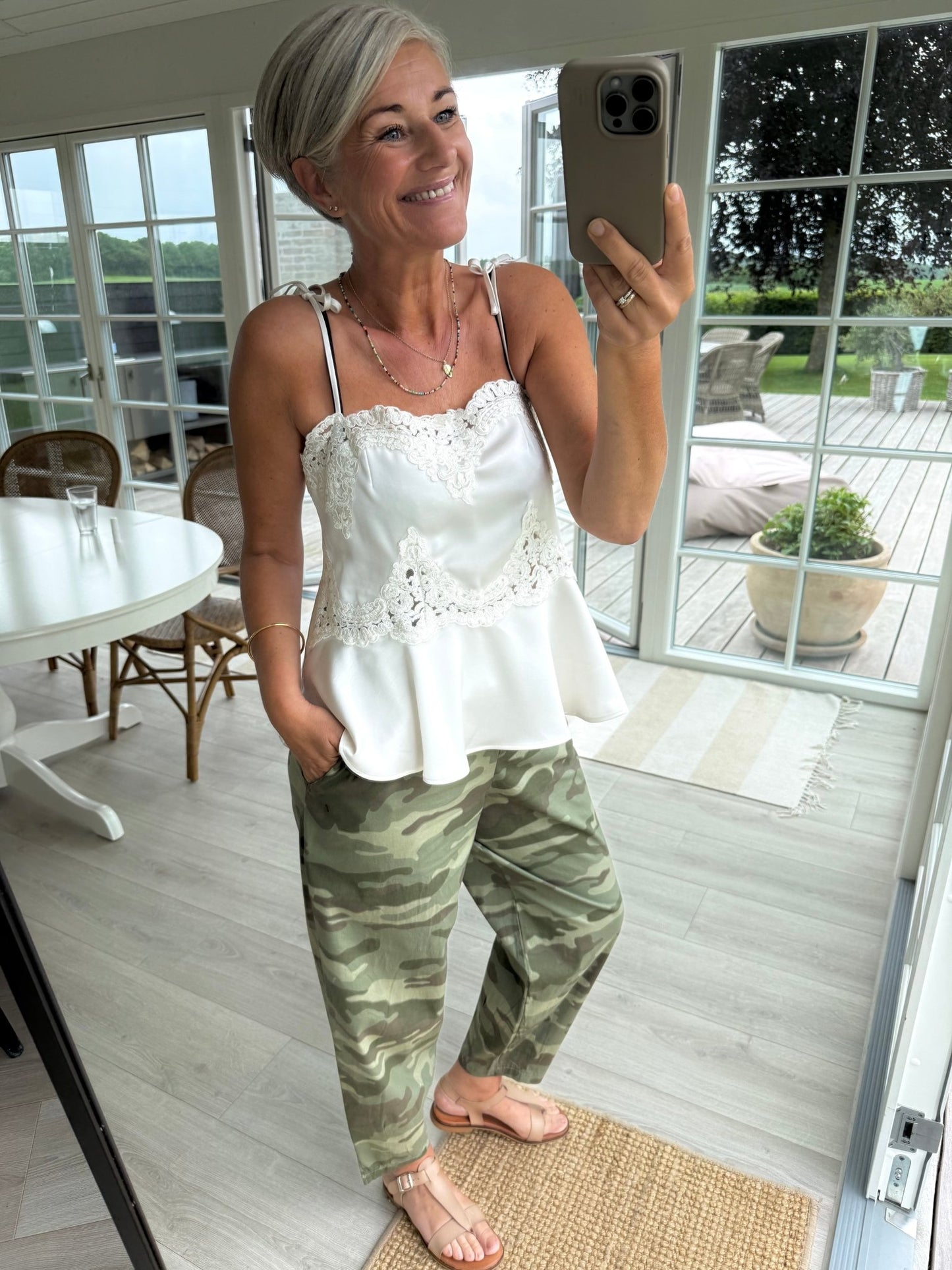 KAELA HEAVY SATEEN LACE TOP NN - LifeStyle Hedensted