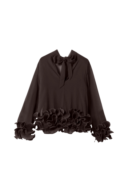LATANIETTA BLUSE NE BRUN (293) - LifeStyle Hedensted
