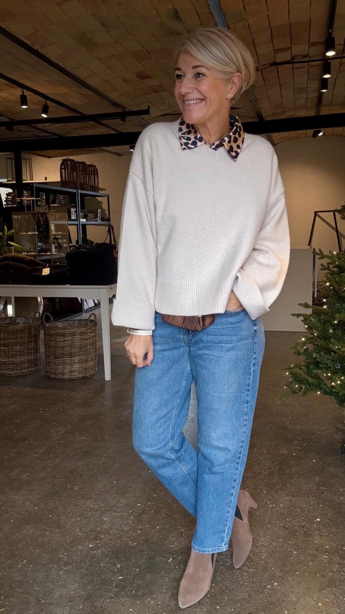 LOVE1393 SKJORTE BRUN L&D - LifeStyle Hedensted