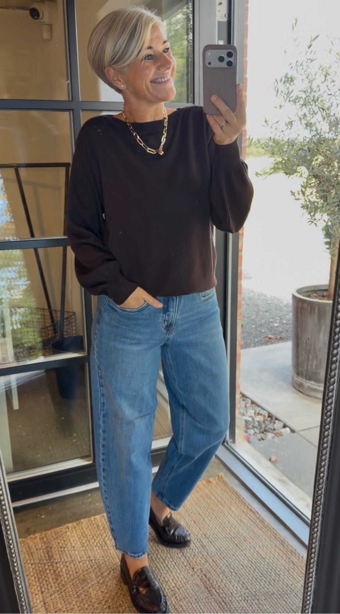 LULS BOAT NECK BRUN ICHI (152) - LifeStyle Hedensted
