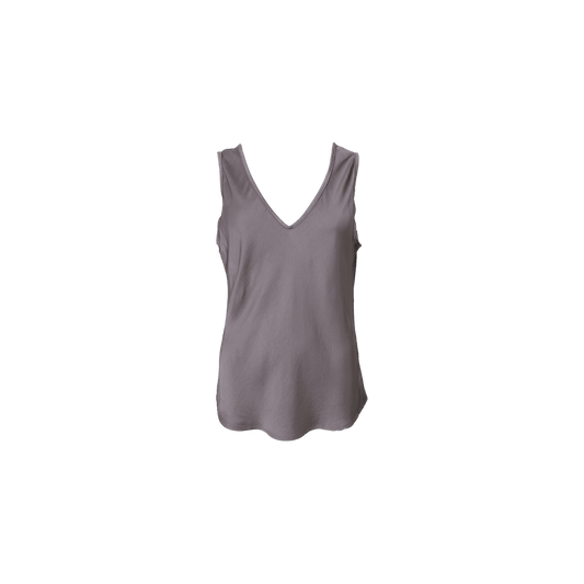 MABEL DOUBLE V-NECK TOP TAUPE BC (29) - LifeStyle Hedensted