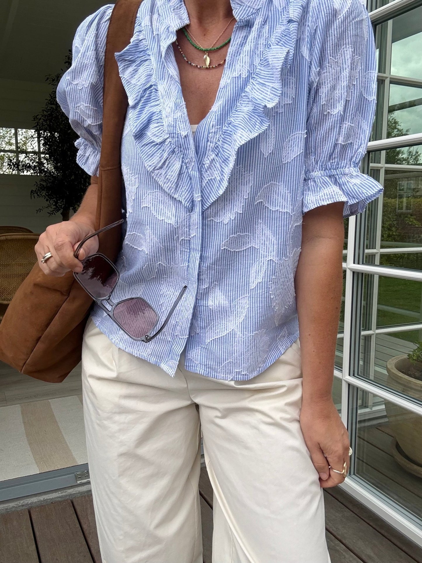 MANET JACQUARD BLUSE NN - LifeStyle Hedensted
