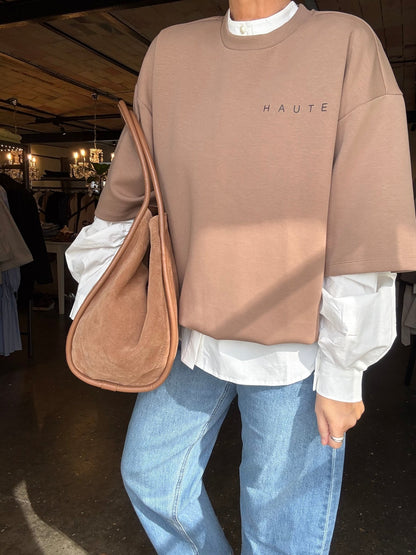 MAXI SPLIT SS LOGO SWEAT HL - LifeStyle Hedensted