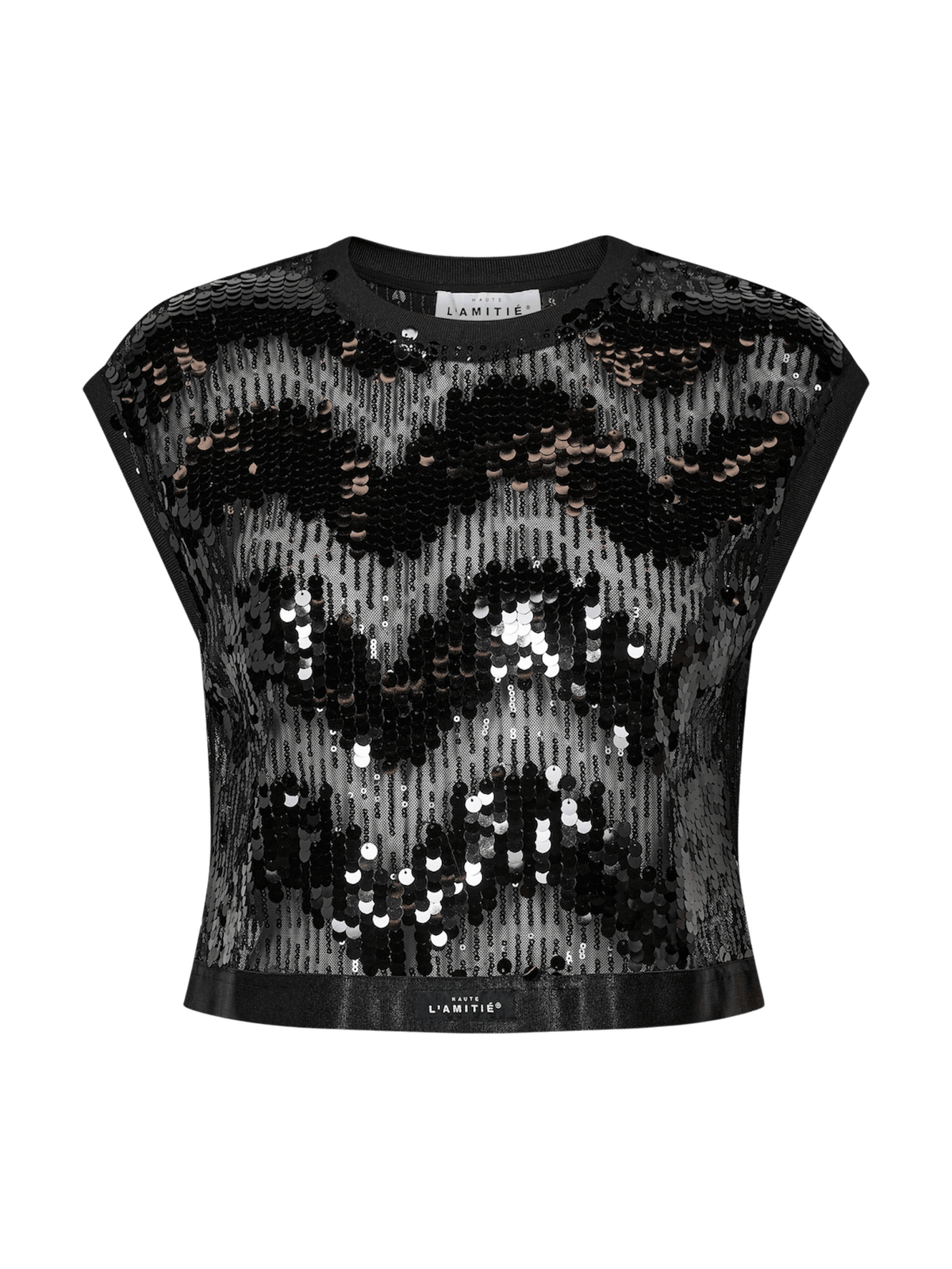 MIRROR SEQUIN CROP TOP HL (116) - LifeStyle Hedensted