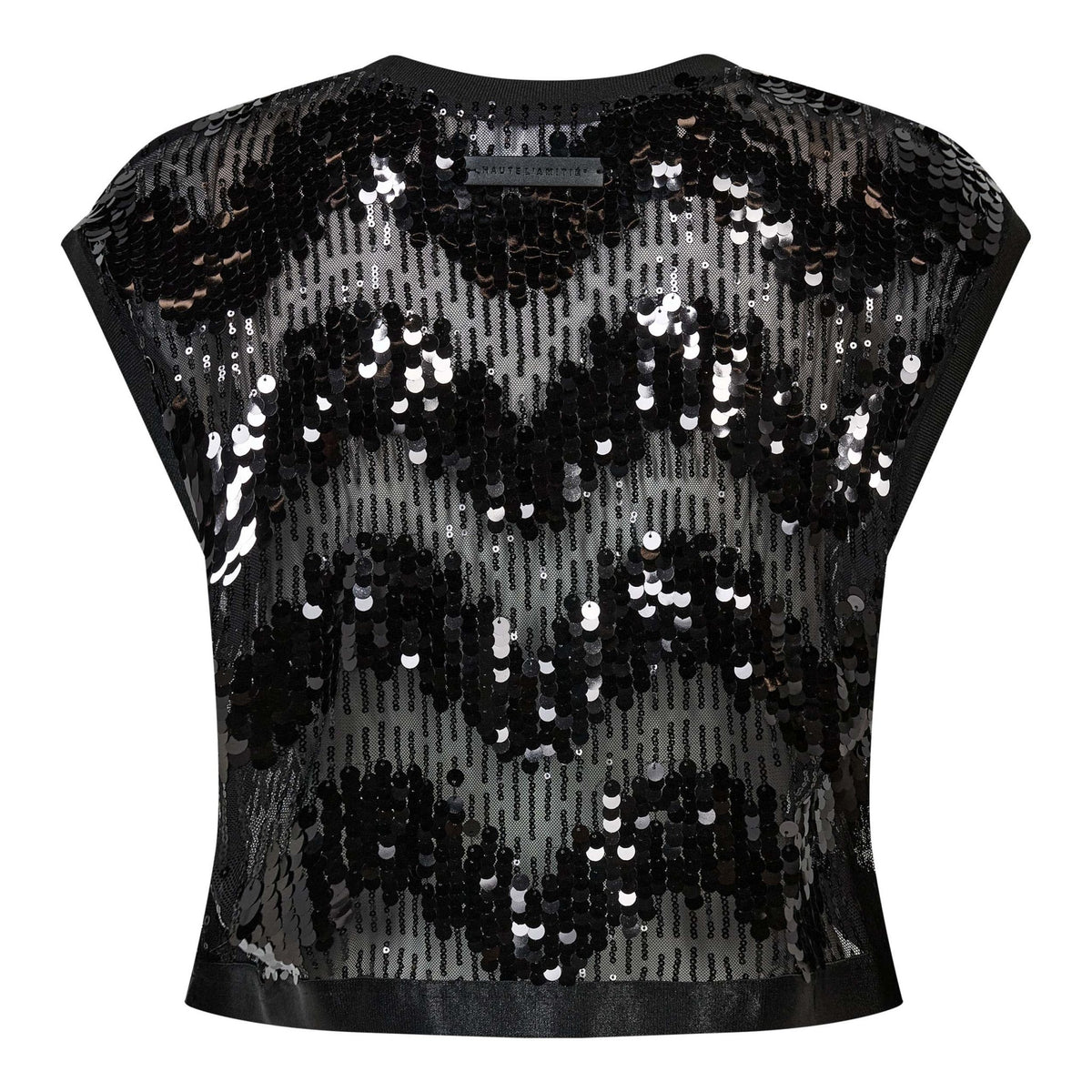 MIRROR SEQUIN CROP TOP HL (116) - LifeStyle Hedensted