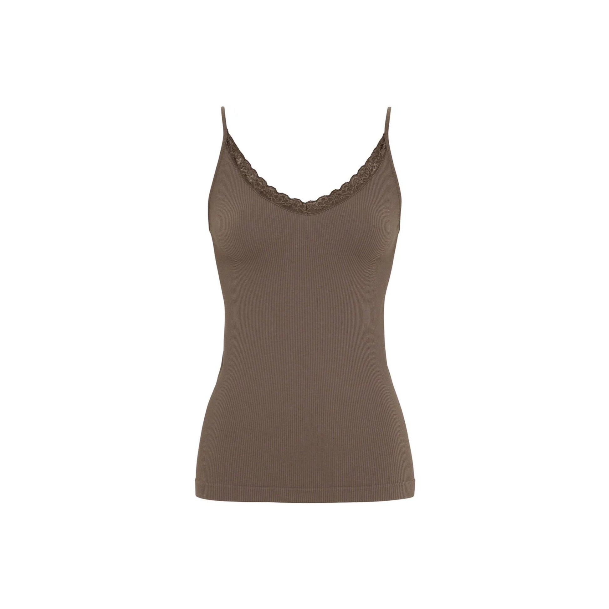 MOLLY RIB STROP TOP T&S - LifeStyle Hedensted