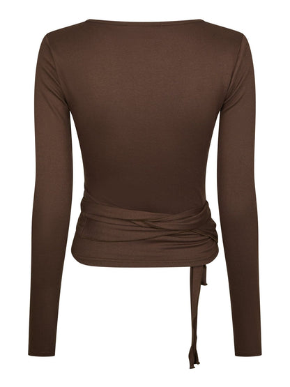 NIA JERSEY WRAP BLUSE - LifeStyle Hedensted