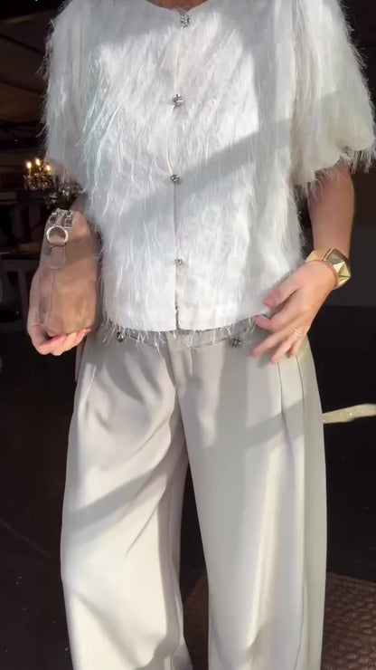 AISA FRILLY BLUSE NN