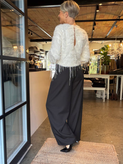 SEQUIN FRINGE BLUSE HL (95) - LifeStyle Hedensted
