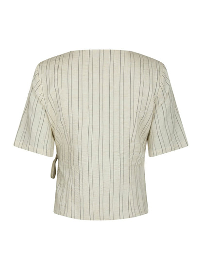 SIMMO STRIPE EYELET BLUSE NN - LifeStyle Hedensted