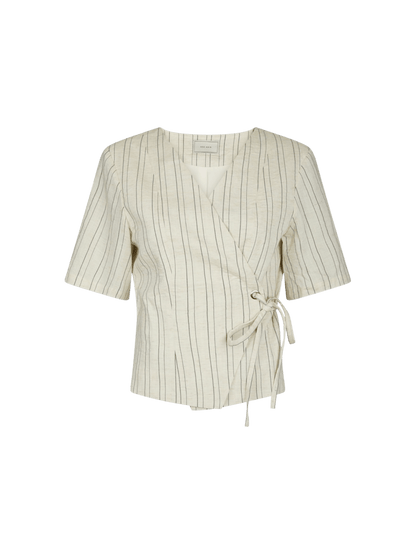 SIMMO STRIPE EYELET BLUSE NN - LifeStyle Hedensted