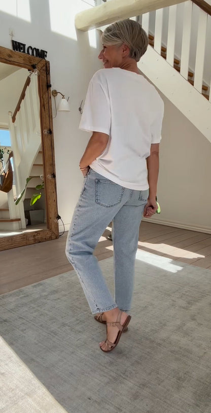 THE MOMMY HIGH TAPERED JEANS MEW - LifeStyle Hedensted